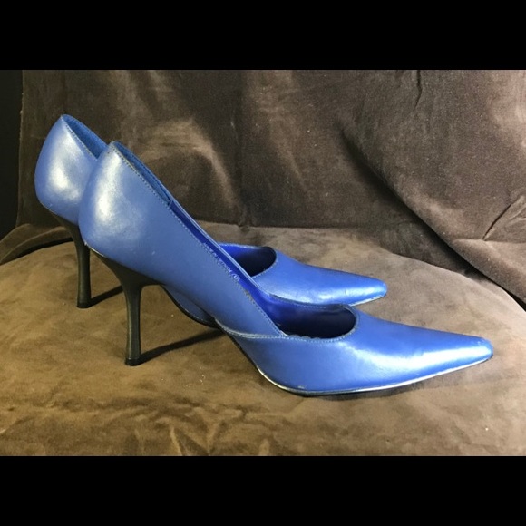 Dark Blue Spring High Heels - Picture 2 of 2